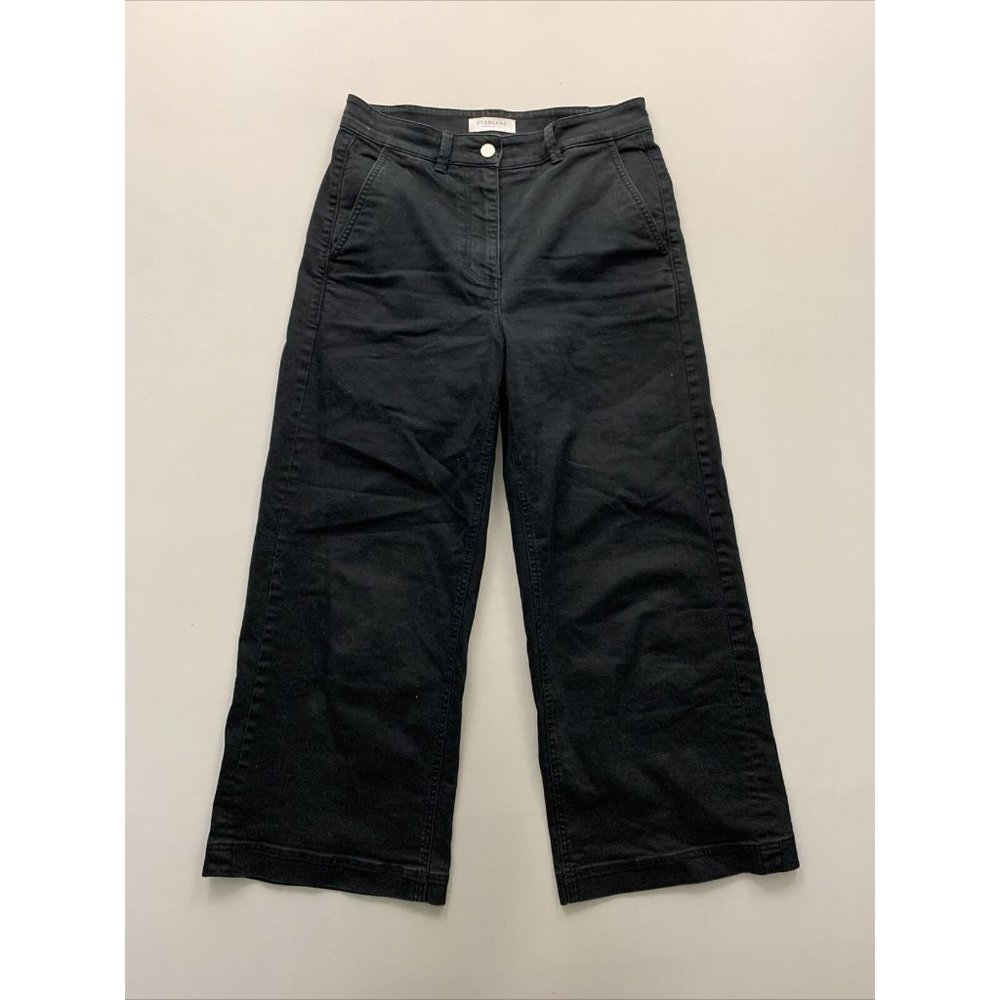 Everlane Women's Black High Rise Wide Leg Jeans Size 10